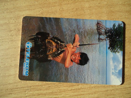 MALAYSIA USED CARDS FISHES MARINE LIFE  CHILDREN FISHING - Peces