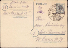 601286 | Zensur, Stempel 5055, Britische Postüberwachung Für Briefe Aus Der SBZ | Schwerin (O 2750), Berlin (W 1000) - OC38/54 Belgian Occupation In Germany