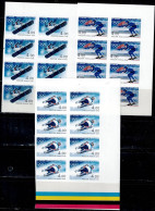 RUSSIA 2006 WINTER OLYMPICS GAMES TURIN BLOCK OF 8 IMPERF MI No 1300-2 MNH VF!! - Plaatfouten & Curiosa