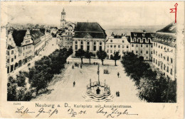 CPA AK Neuburg A.D. Karlsplatz Mit Amalienstrasse GERMANY (875918) - Neuburg