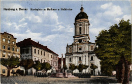 CPA AK Neuburg A.D. Karlsplatz M.Rathaus U.Hofkirche GERMANY (875911) - Neuburg