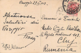 Romania Correspondance Capitan Vasilescu Viareggio - Cluj 1918 - Cartas & Documentos