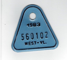 LADE D - FIETSPLAAT - 1983  -  WEST-VL - 560102 - Number Plates