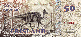 FRISLAND  50 Kroner 2016  Le Saurolophus SPECIMEN  UNC - Fictifs & Spécimens