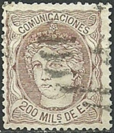 ESPAÑA 1870 Mi:ES 103, Sn:ES 168, Yt:ES 109, Edi:ES 109 - Usati