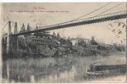 81  L'isle  Sur  Tarn -  Le  Pont Suspendu  Et Le Rivage  - Peniche - Lisle Sur Tarn