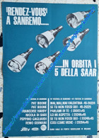 B242> < Françoise Hardy Pat Boone Nicola Di Bari Remo Germani +++ > Pagina Pubblicità Sanremo = 1966 - Objets Dérivés