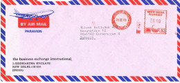 India Air Mail Cover With Meter Cancel Sent To Denmark 9-3-1988 - Corréo Aéreo