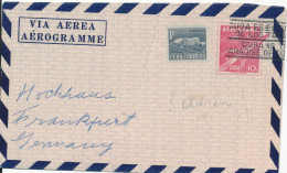 Cuba Aerogramme Sent To Germany - Aéreo