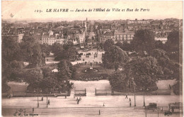 CPA Carte Postale France Le Havre Jardin De L'Hôtel De Ville Et Rue De Paris  VM67021 - Graville