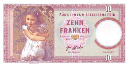 Liechtenstein 10 Franken 2019 Unc Specimen - Fictifs & Spécimens