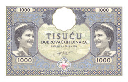 Croatia 1000 Dinara Dubrovnik 2019 Unc Specimen - Fiktive & Specimen