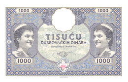 Croatia 1000 Dinara Dubrovnik 2019 A.01 Unc Specimen - Fictifs & Spécimens