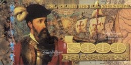 5000 Dragonnes 2014  Polymer UNC Les Personnages Faméliques De L'histoire Francisco Pizarro D'Espagne - Specimen