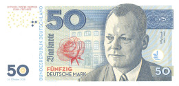 Germany 50 Mark 2018 Willy Brandt 1913-1992 Unc Specimen - Fictifs & Spécimens