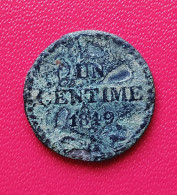1 Centime Dupré 1849 A Gad 84 - 1 Centime