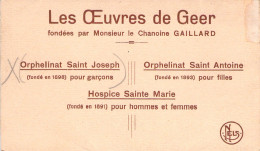 BELGIQUE - GEER - Les Oeuvres De Geer - Carte Postale Ancienne - Geer