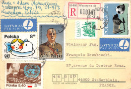 ¤¤  -  POLOGNE   -  Carte   -  Oblitérations , Timbres       -  ¤¤ - Poland