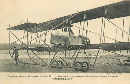 Estimation 8€ Départ 3€ - AVIATION AVIATEUR - RENAUX ET SON PASSAGER SENOUQUES. MOTEUR ALIMENTE D'AUTOMOBILINE - Aviateurs