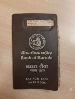 India BOB / BANK Of BARODA's "SAVINGS BANK - VINTAGE PASSBOOK" (COMPLETE), Per Scan - Bank & Insurance