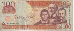 ¡CAPICUA! BILLETE DE REP. DOMINICANA DE 100 PESOS ORO DEL AÑO 2006 Nº 8941498 (BANKNOTE) - Dominicaine