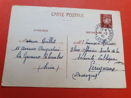 Entier Postal Pétain De La Garenne Colombes Pour Périgueux En 1943 - Réf 278 - Standard Postcards & Stamped On Demand (before 1995)