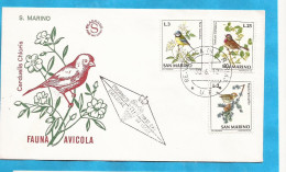 2-1-23  1972  SAN MARINO FAUNA  BIRDS   BRIEF - Covers & Documents