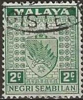 NEGRI SEMBILAN 1935 Arms Of Negri Sembilan -  2c. - Green FU - Negri Sembilan