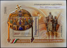 Hungary 2016 RARE Limited Edition 5th Of The Signing Of The New Constitution Of Hungary Overprint On Foil Block - Nuovi