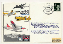 GRANDE BRETAGNE - Env. Closure Of Royal Air Force OAKINGTON - British Forces Postal Service - 7 Mars 1975 - Brieven En Documenten