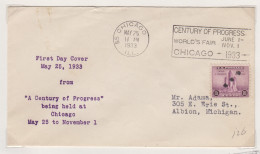 Verenigde Staten  FDC Michel-cat. 356 Speciale Stempel World's Fair Chicago - 1851-1940