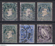 IRELAND:  1922/24  ORDINARY  SERIES  -  LOT  6  USED  STAMPS  -  YV/TELL. 43//47 - Oblitérés