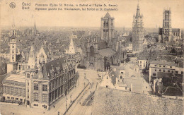 BELGIQUE - GAND - GAND - Panorama Eglise St Nicolas Le Beffroi Et L'église St Bavon - Carte Postale Ancienne - Gent