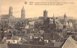 BELGIQUE - GAND - Panorama Du Centre De La Ville Avec Le Château Des Comtes De Flandre - Carte Postale Ancienne - Gent
