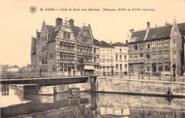 BELGIQUE - GAND - Pont Et Quai Aux Herbes - Maisons - Carte Postale Ancienne - Gent