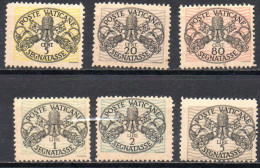 CITTÀ DEL VATICANO VATIKAN VATICAN CITY 1945 TASSE TAXES POSTAGE DUE SEGNATASSE PIO XII SERIE COMPLETA COMPLETE SET MNH - Strafport