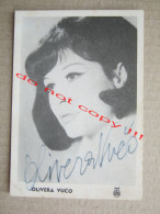 Olivera Vučo ( RTB ) / Promo Card With Original Autograph, Signature - Autógrafos