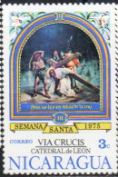 NICARAGUA 1975  EASTER STATION OF THE CROSS JESUS FALLS THE FIRST TIME 3c MNH - Nicaragua