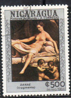 NICARAGUA 1984 PAINTINGS DANAE BY CORREGIO 5cor USED USATO OBLITERE' - Nicaragua