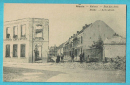 * Menen - Menin (West Vlaanderen) * (PhoB) Ruines, Rue Des Arts, Estaminet, Guerre, War, Arts Street, Animée, Old - Menen