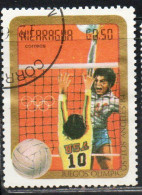 NICARAGUA 1984 SUMMER OLYMPIC GAMES LOS ANGELES VOLLEYBALL 0.50c USED USATO OBLITERE' - Nicaragua