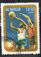 NICARAGUA 1984 SUMMER OLYMPIC GAMES LOS ANGELES BASKETBALL 0.50c USED USATO OBLITERE' - Nicaragua