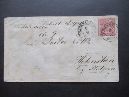 AD NDP 1869 GA Umschlag 1 Groschen Auf Umschlag Von Sachsen U 57 A Stempel K2 Eibenstock Und Rücks. K1 2. Ausgabe - Ganzsachen