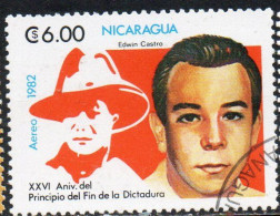NICARAGUA 1982 DICTATORSHIP EWIN CASTRO 6.00cor USED USATO OBLITERE' - Nicaragua