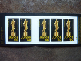 2020  JUNO Awards 50th Anniversary  Booklet 5 Permanent Stamps ** MNH - Nuovi