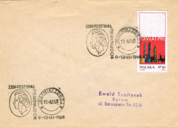 49992. Carta DUSZNIKI ZDROJ (Polska) Polonia 1969. 24 Festival CHOPIN, Musica - Lettres & Documents