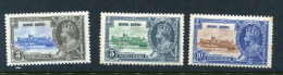 Hong Kong 1935 Silver Jubilee MH Sc 147-9 15018 - Ongebruikt