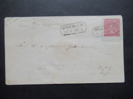 AD NDP 1869 GA Umschlag 1 Groschen Auf Umschlag Von Preußen U 49 A Stempel Ra2 Hirschfelde - Ganzsachen