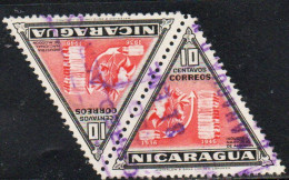 NICARAGUA 1947 COTTON INDUSTRY 10c USED USATO OBLITERE' - Nicaragua