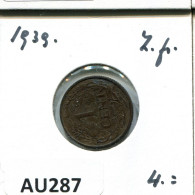 1 CENT 1939 NETHERLANDS Coin #AU287.U - 1 Centavos